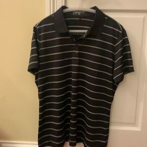 NWOT Women’s Nike Golf Black and White Striped Polo- Size XL